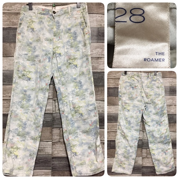Pilcro The Roamer Double Knee Pants Women’s 28x27.5 Abstract Print Casual - Picture 1 of 12